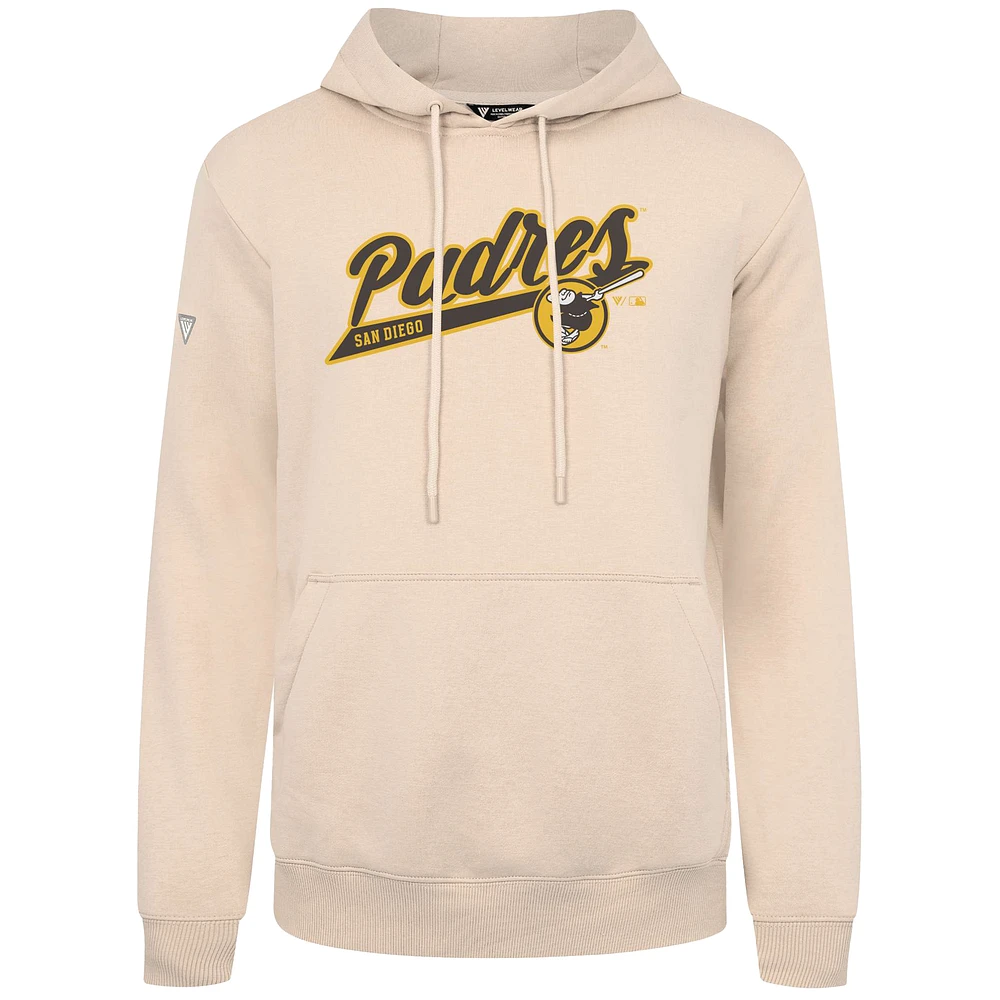 Sweat à capuche en polaire kaki Levelwear pour homme des Padres de San Diego Podium