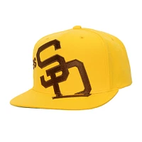 Casquette Snapback Big Time Coop dorée des Padres de San Diego de Mitchell & Ness pour homme