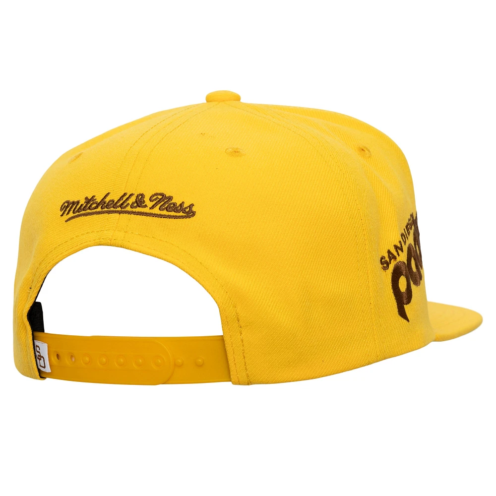 Casquette Snapback Big Time Coop dorée des Padres de San Diego de Mitchell & Ness pour homme