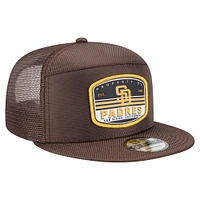 Men's New Era  Brown San Diego Padres Split Panel 9FIFTY Trucker Snapback
