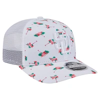 Casquette extensible à bouton-pression New Era blanche San Diego Padres Flamingo Mesh Back 9SEVENTY pour homme