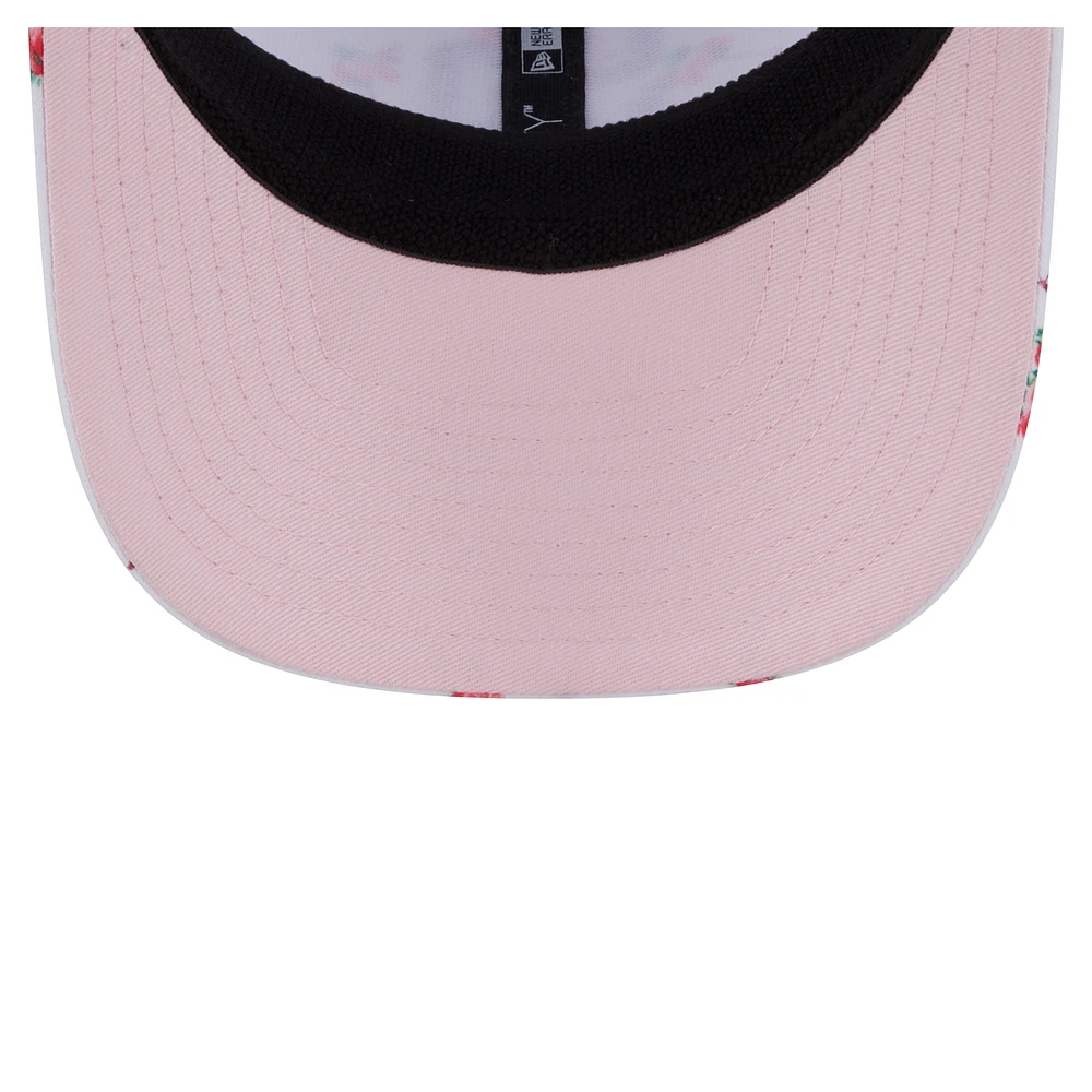 Casquette extensible à bouton-pression New Era blanche San Diego Padres Flamingo Mesh Back 9SEVENTY pour homme