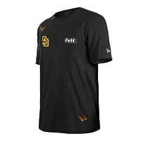 Men's New Era x Felt  Black San Diego Padres T-Shirt