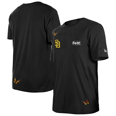 T-shirt noir pour homme New Era x Felt San Diego Padres