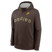 Sweat à capuche Nike Anthracite San Diego Padres Rewind Club Logo pour homme
