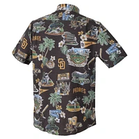 Men's Reyn Spooner  Brown San Diego Padres Scenic Tri-Blend Performance Button-Up Top