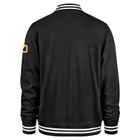 Men's '47 Black San Diego Padres Wax Pack Pro Camden Full-Zip Track Jacket