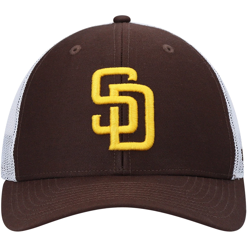 Casquette de camionneur à logo principal San Diego Padres '47 marron/blanc pour homme