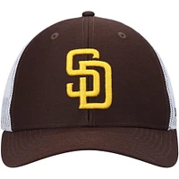 Men's '47 Brown/White San Diego Padres Primary Logo Trucker Snapback Hat