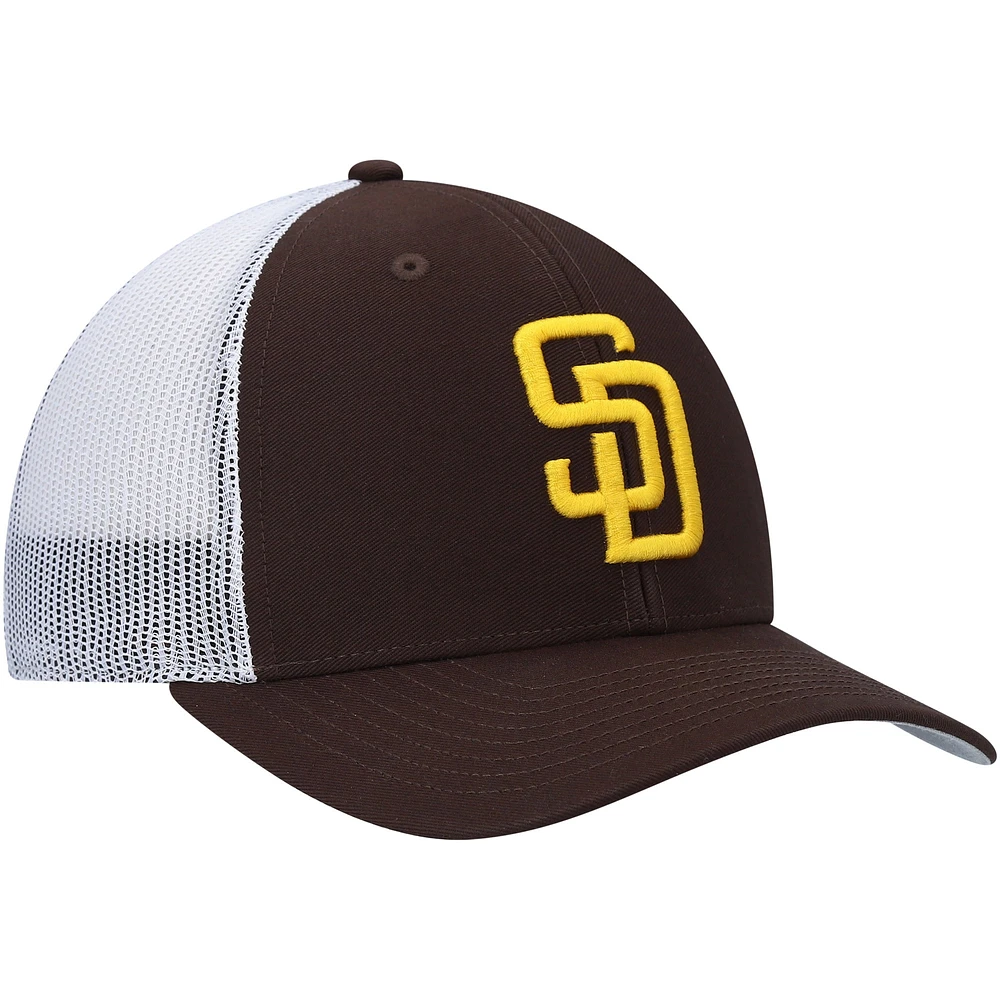 Casquette de camionneur à logo principal San Diego Padres '47 marron/blanc pour homme