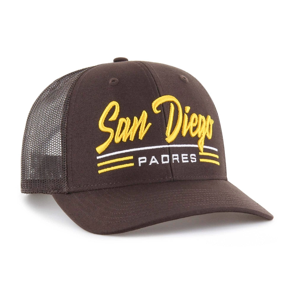 Men's '47 Brown San Diego Padres Garner Trucker Adjustable Hat