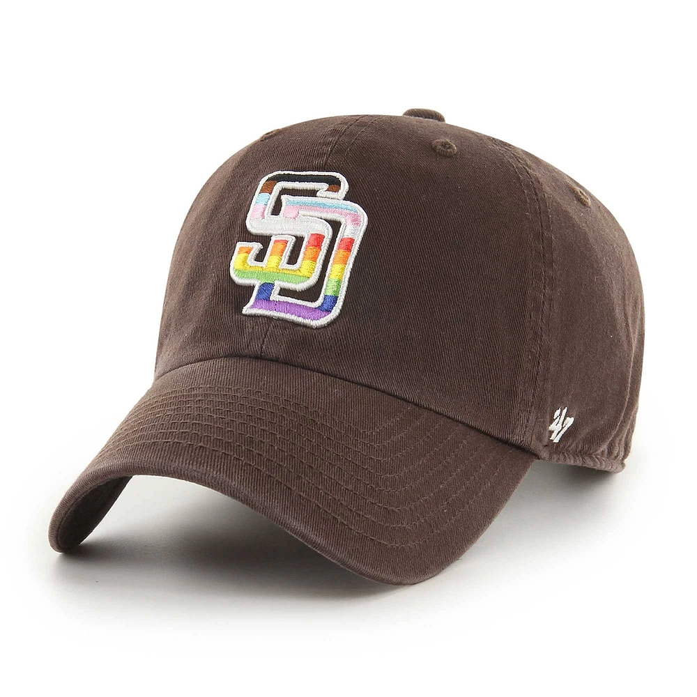 Men's '47 Brown San Diego Padres Team Pride Clean Up Adjustable Hat