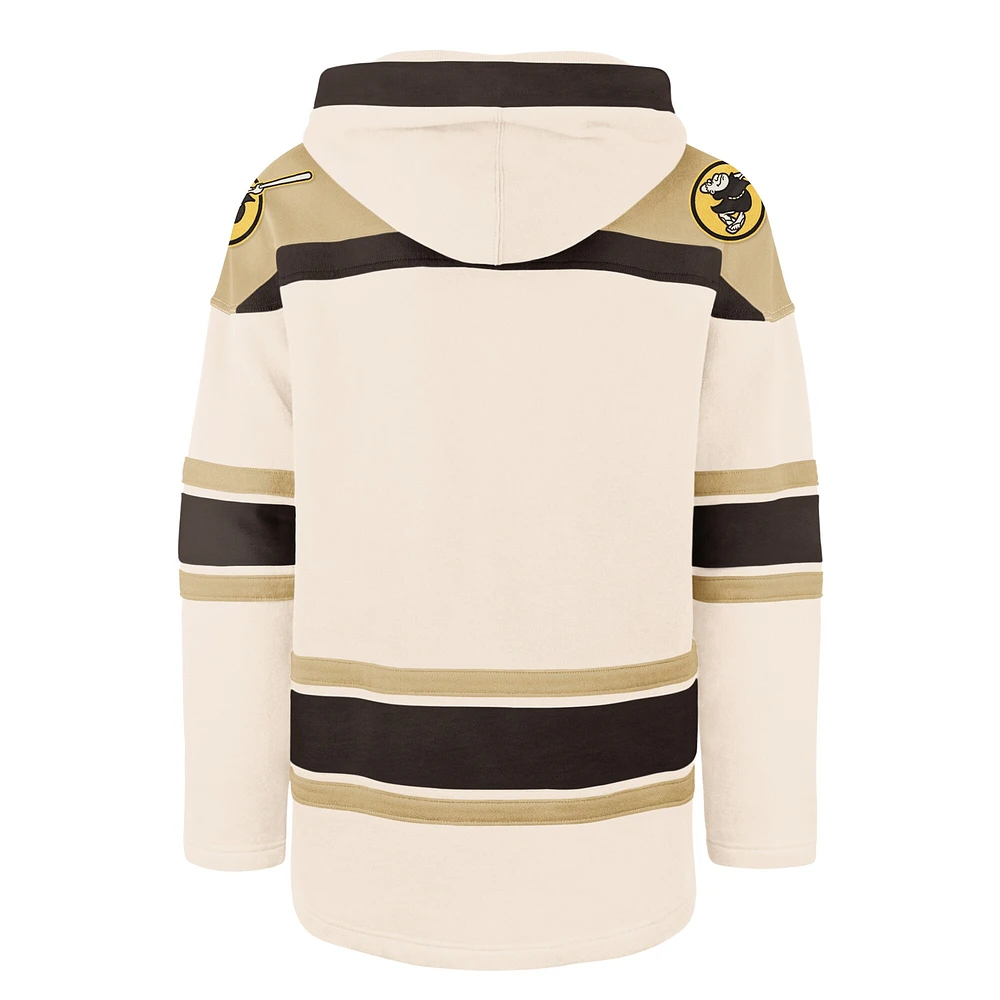 Men's '47 Cream San Diego Padres Superior Lacer Pullover Hoodie