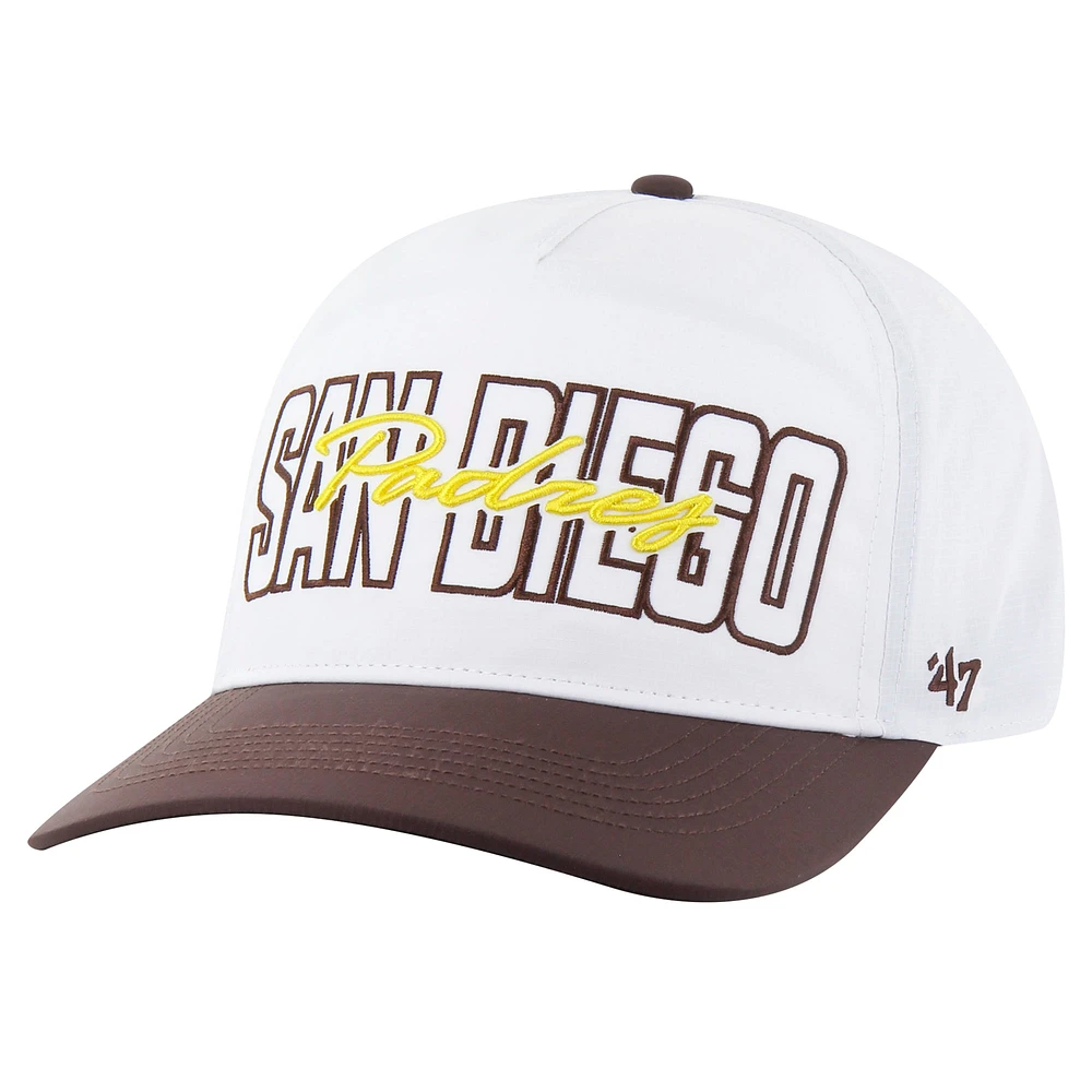 Casquette ajustable blanche '47 San Diego Padres Lineman Hitch pour homme