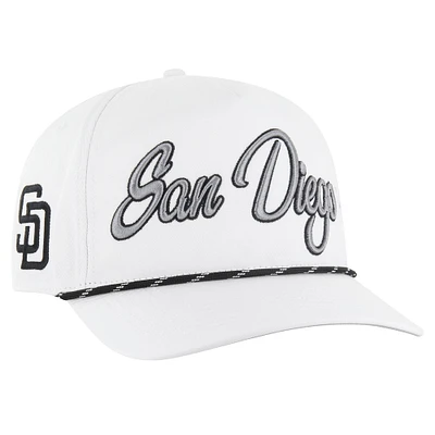 Men's '47 White San Diego Padres Overhand Speckle Hitch Rope Adjustable Hat