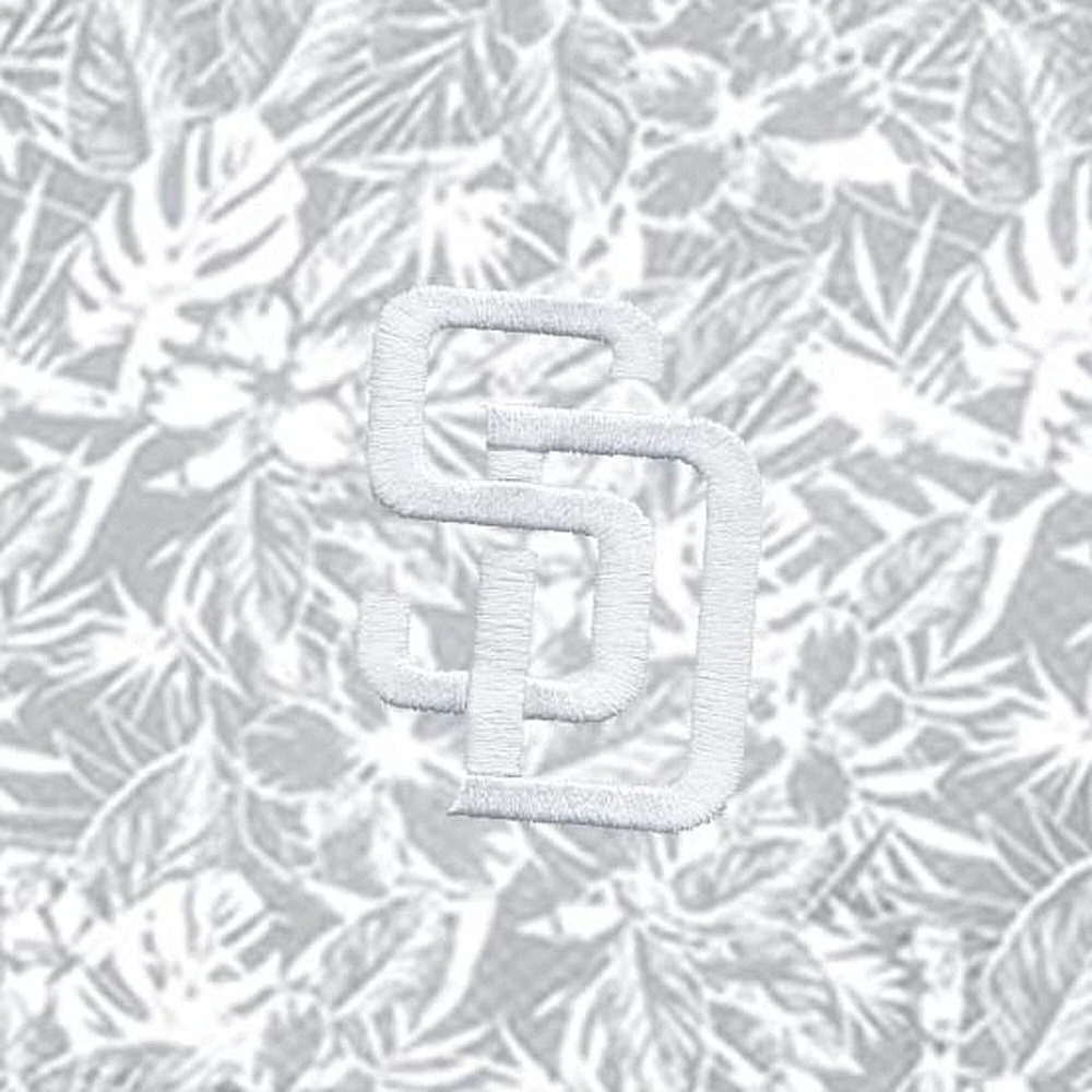 Chemise boutonnée grise Antigua pour homme, San Diego Padres Resort