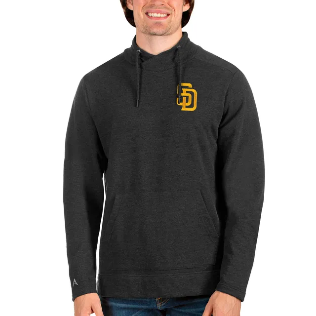 Men's Antigua Black San Diego State Aztecs Protect Full-Zip Hoodie