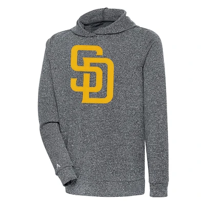 Sweat à capuche enfiler Absolute pour homme avec logo de l'équipe San Diego Padres en anthracite chiné Antigua