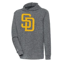 Sweat à capuche enfiler Absolute pour homme avec logo de l'équipe San Diego Padres en anthracite chiné Antigua
