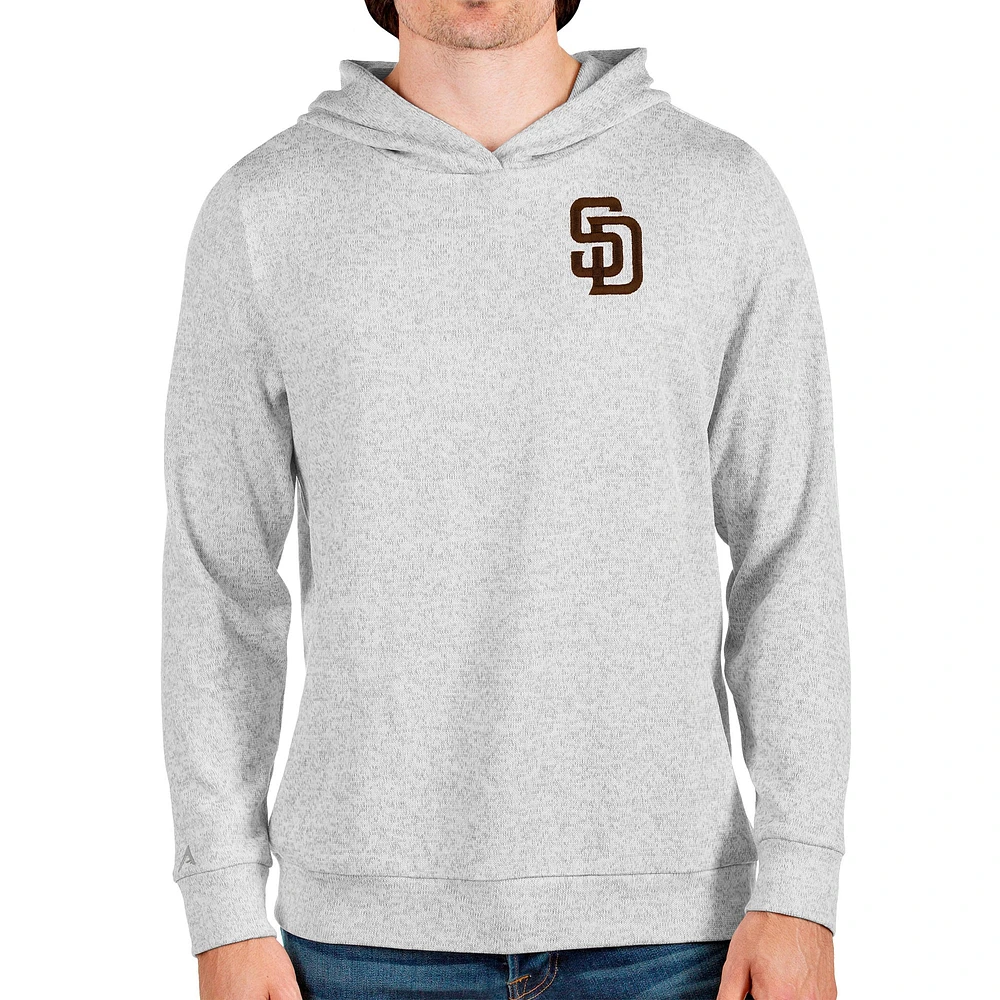 Sweat à capuche Absolute pour homme Antigua Heathered Grey San Diego Padres
