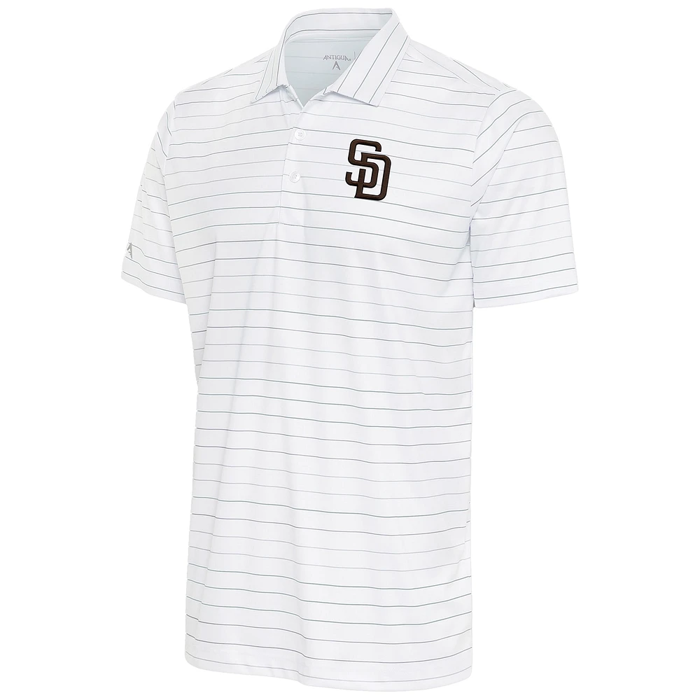 Polo Antigua blanc/gris San Diego Padres Ryder pour hommes