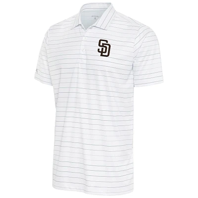 Polo Antigua blanc/gris San Diego Padres Ryder pour hommes
