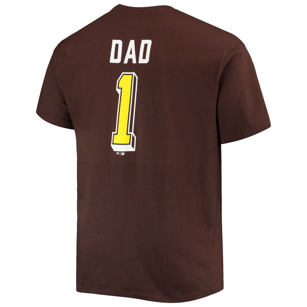 Men's Brown San Diego Padres Big & Tall Father's Day #1 Dad T-Shirt