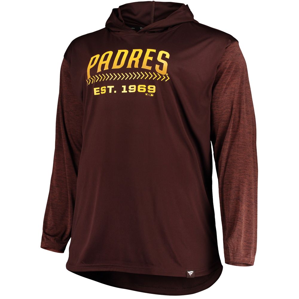 Men's Brown San Diego Padres Big & Tall Wordmark Club Pullover Hoodie