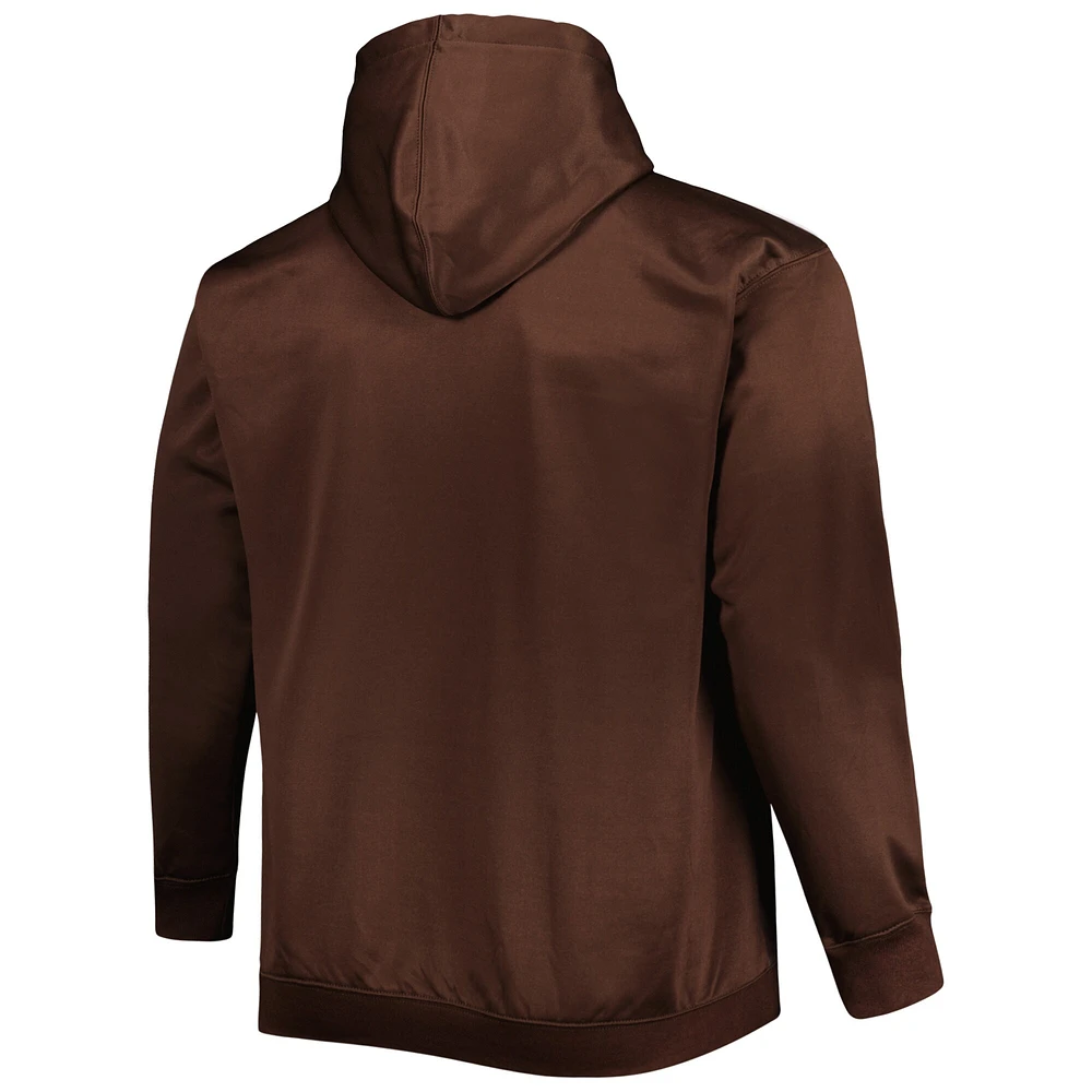 Sweat à capuche en molleton sublimé San Diego Padres Fade marron pour homme