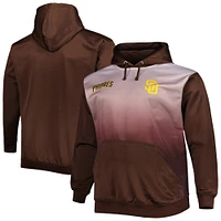 Men's Brown San Diego Padres Fade Sublimated Fleece Pullover Hoodie