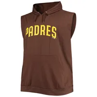 Sweat à capuche sans manches San Diego Padres Jersey Muscle pour homme marron