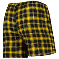 Men's Concepts Sport Black/Gold San Diego Padres Ledger Flannel Boxers