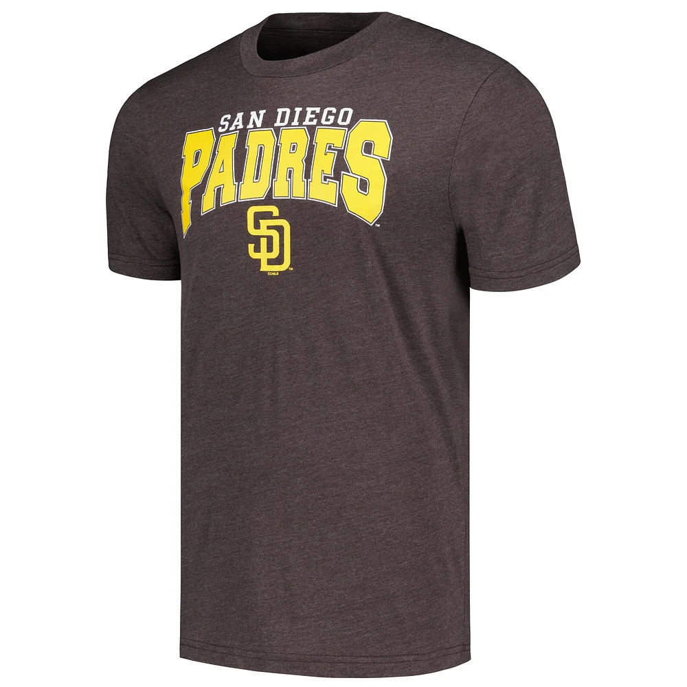 Ensemble de nuit T-shirt et pantalon Concepts Sport pour hommes, anthracite/marron, San Diego Padres Meter