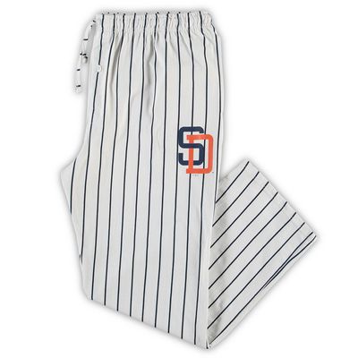 Men's Concepts Sport White/Navy San Diego Padres Big & Tall Pinstripe Sleep Pants