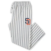 Men's Concepts Sport White/Navy San Diego Padres Big & Tall Pinstripe Sleep Pants