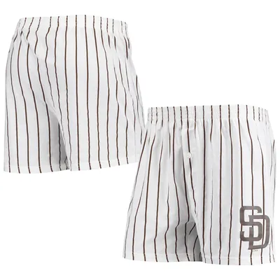 San Diego Padres Concepts Sport Vigor Pinstripe Boxer Shorts - White