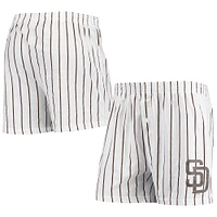 Men's Concepts Sport White San Diego Padres Vigor Pinstripe Boxer Shorts