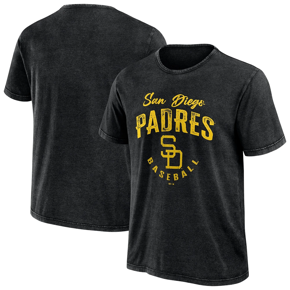 Collection Darius Rucker pour hommes par Fanatics T-shirt délavé noir San Diego Padres Cooperstown