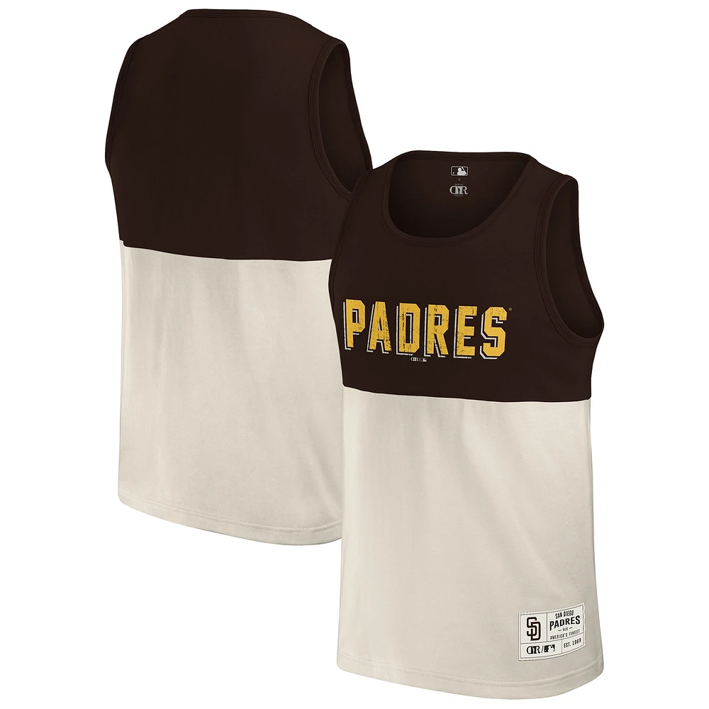 Collection Darius Rucker pour hommes par Fanatics Débardeur color block marron San Diego Padres