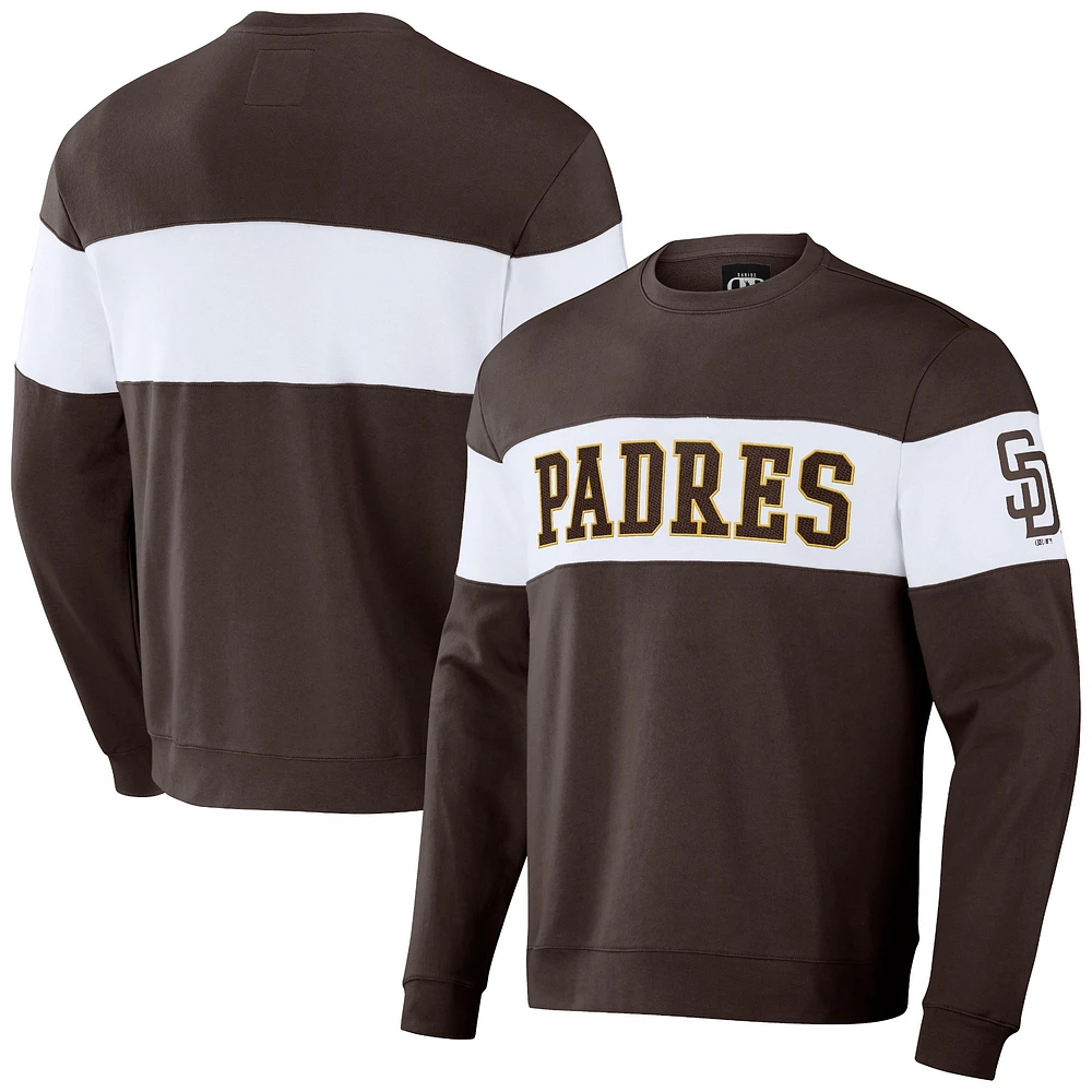 Collection Darius Rucker pour hommes par Fanatics Sweat-shirt à rayures marron San Diego Padres