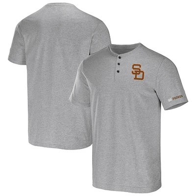 Men's Darius Rucker Collection by Fanatics Heather Gray San Diego Padres Henley T-Shirt