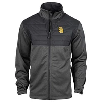 Veste entièrement zippée Dunbrooke Heather Black San Diego Padres Explorer pour hommes