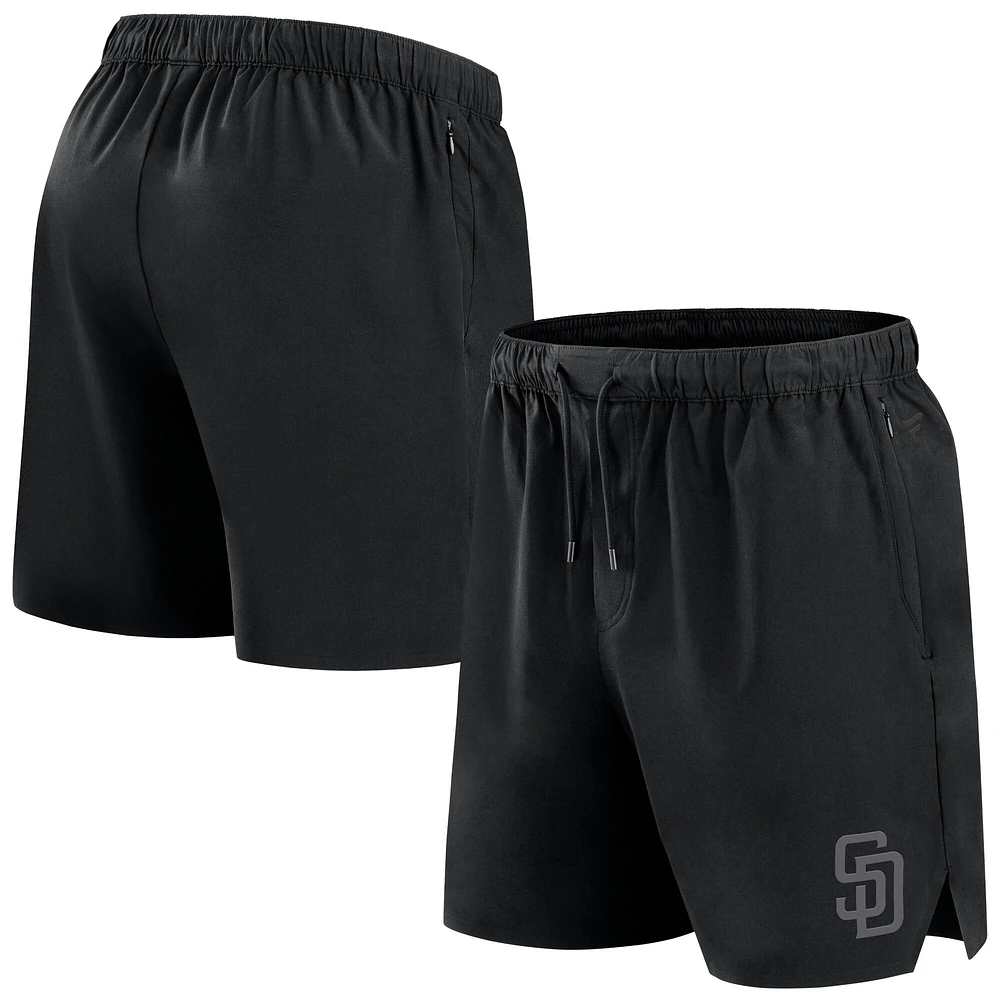 Men's Fanatics Black San Diego Padres Front Office Micro Tonal Shorts