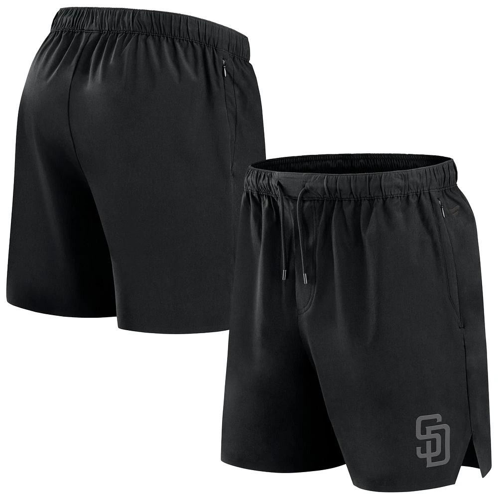 Men's Fanatics Black San Diego Padres Front Office Micro Tonal Shorts