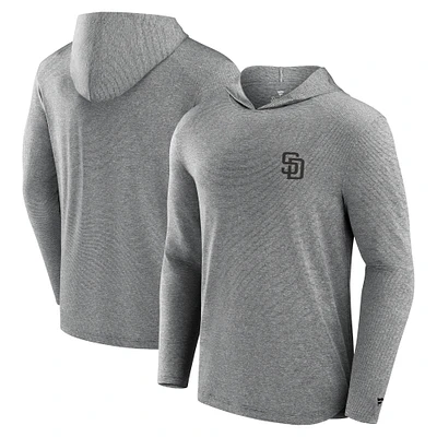 Men's Fanatics Black San Diego Padres Front Office Tech Lightweight Hoodie T-Shirt