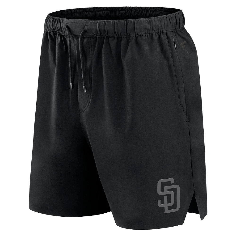 Men's Fanatics Black San Diego Padres Front Office Woven Shorts