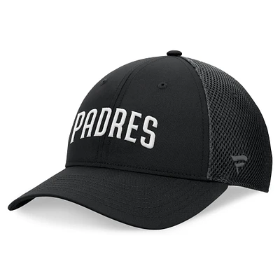 Casquette flexible en maille Spacer Fanatics noire San Diego Padres pour hommes