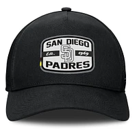 Men's Fanatics Black San Diego Padres Team Patch A-Frame Trucker Snapback Hat