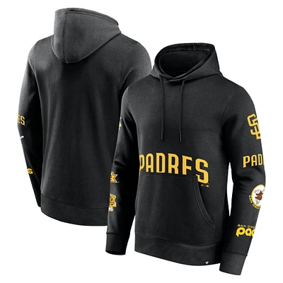 Men's Fanatics Black San Diego Padres Wild Winner Pullover Hoodie