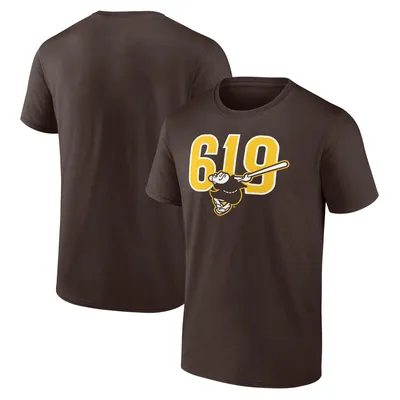 San Diego Padres Fanatics Branded 619 Beisbol T-Shirt - Brown